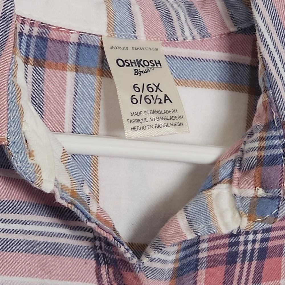 OshKosh B'gosh kid's Pink‎ and Cream Long Sleeve Tee Set 2 Pices